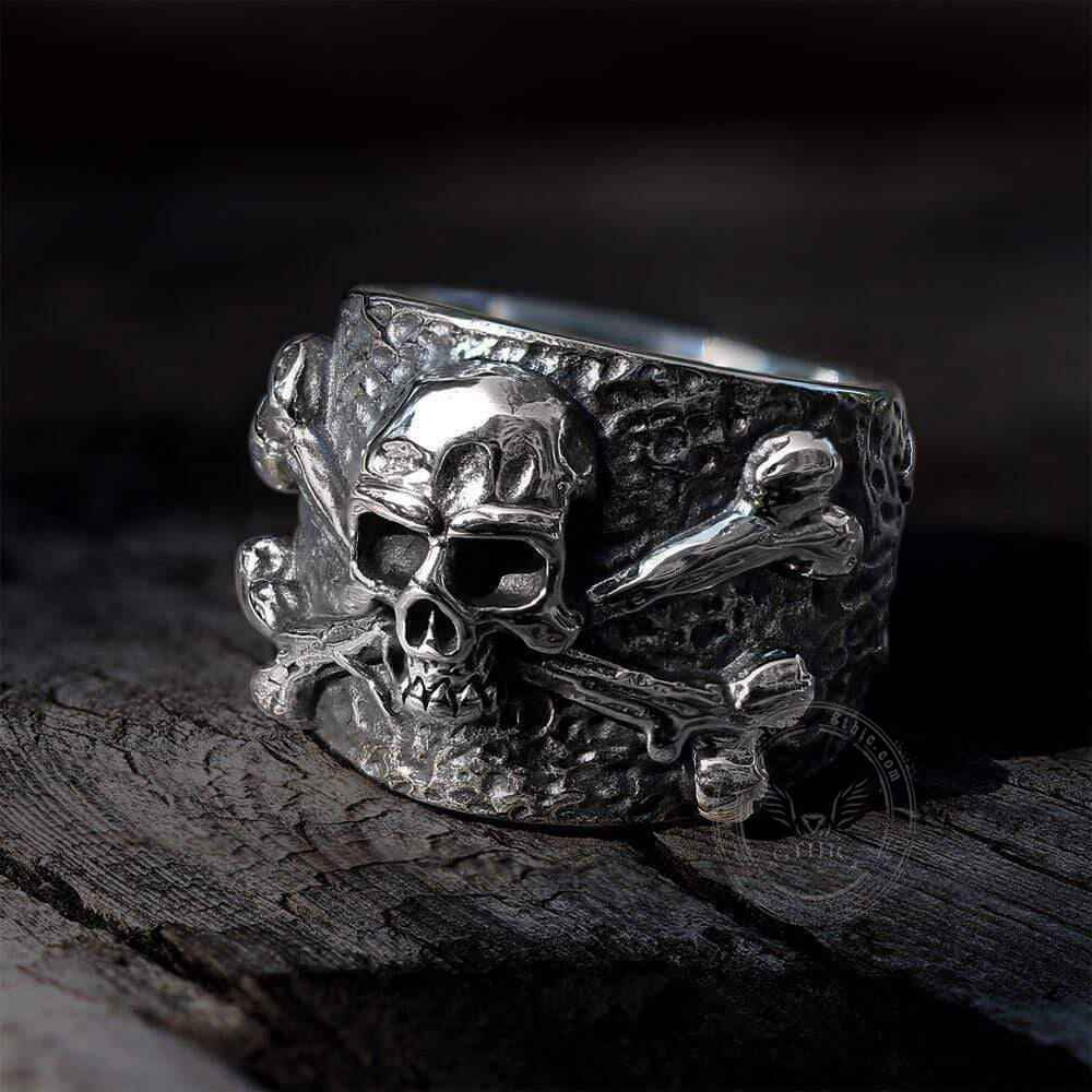 Crossbones Pirate Stainless Steel Skull Ring