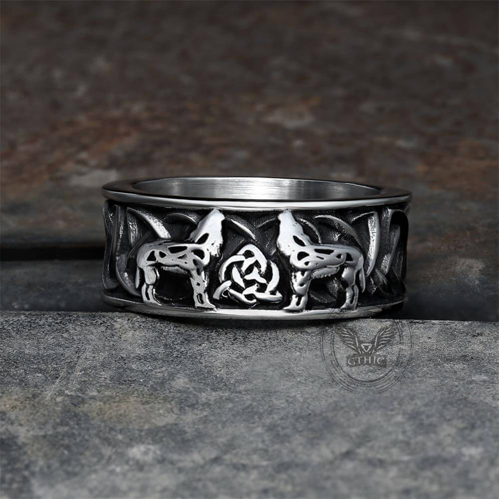 Celtic Wolf Ring, Sterling Silver & Emerald Wedding Band, Wolf Wedding Ring,  Celtic Infinity Ring, Eternity Wedding Ring, Emerald Ring, 1267 - Etsy | Wolf  jewelry, Wolf ring, Custom ring designs