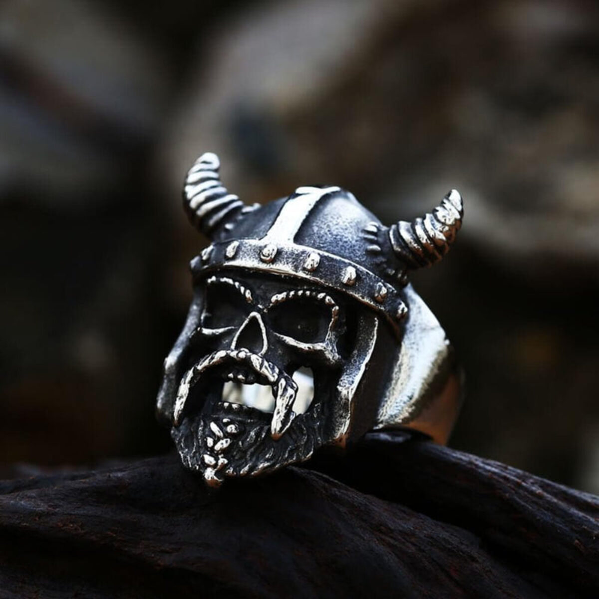 Nordic God of War Viking Warrior Skull Ring – GTHIC